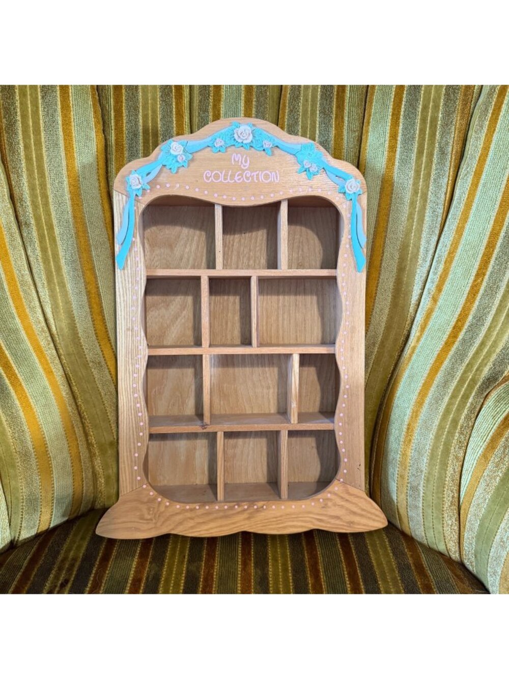 Vintage Enesco Precious Moments "My Collection" Wood Trinket Display Shelf